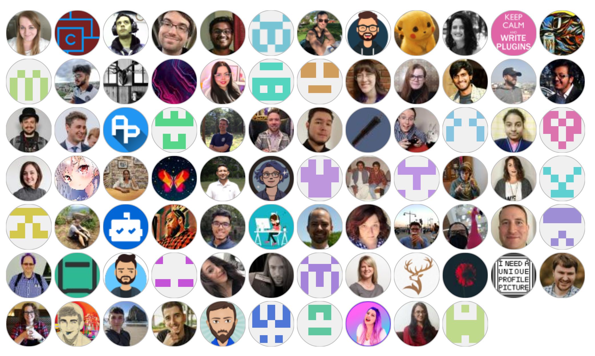 A 
    collage of the 82 individuals that have contributed to the Code Thesaurus 
    project.